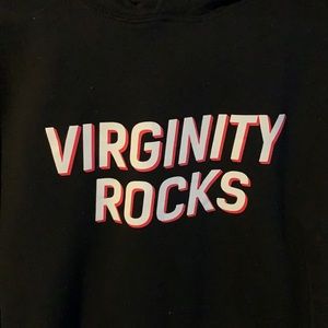 Virginity Rocks Black Hoodie